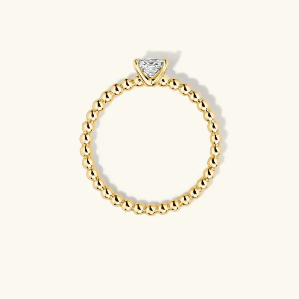 Rings<Mejuri Princess Cut Diamond Bold Beaded Ring