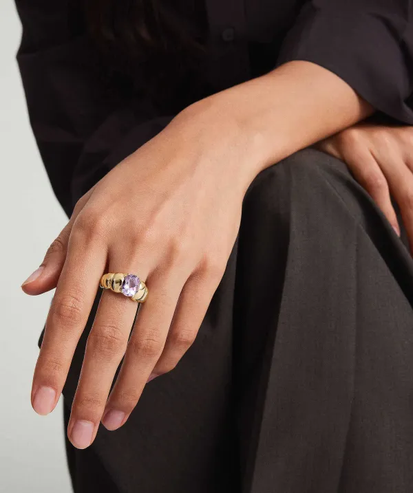 Rings<Mejuri Puffy Charlotte Gemstone Ring