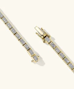 Bracelets<Mejuri Rectangular Micro-Pav Diamond Tennis Bracelet
