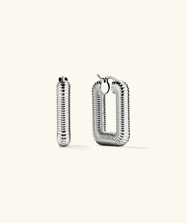 Earrings<Mejuri Ribbed Oversized Hoops