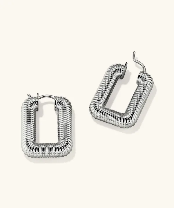 Earrings<Mejuri Ribbed Oversized Hoops
