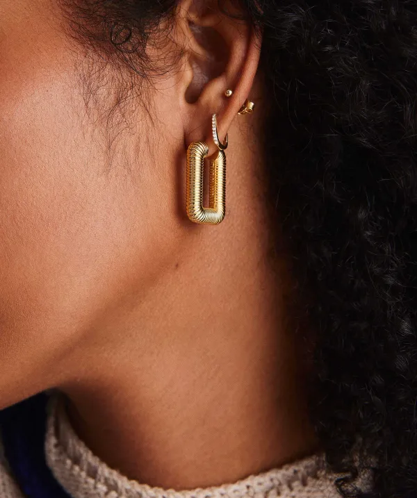 Earrings<Mejuri Ribbed Oversized Hoops