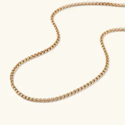 Necklaces<Mejuri Round Box Chain Necklace