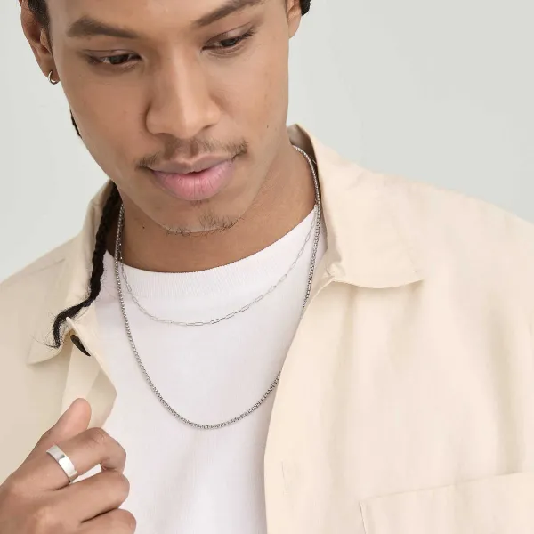 Necklaces<Mejuri Round Box Chain Necklace