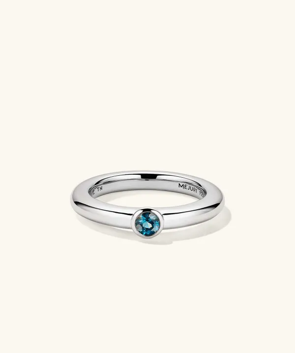 Rings<Mejuri Round Gemstone Stacker Ring