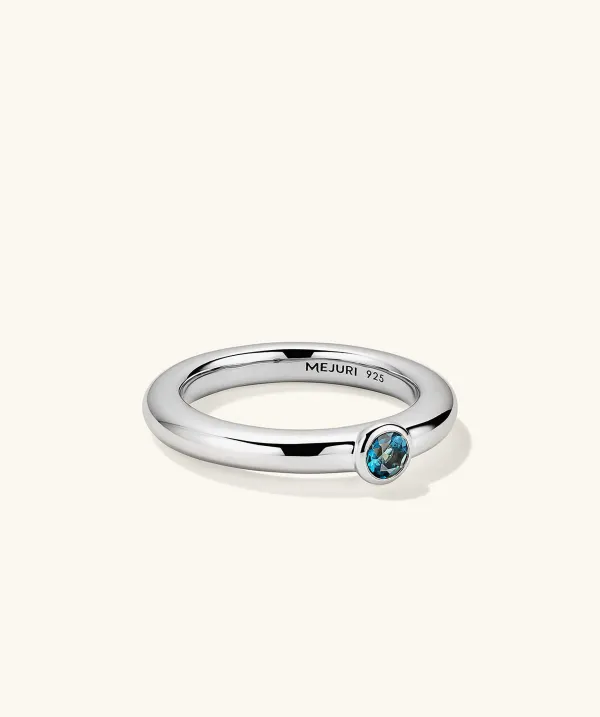 Rings<Mejuri Round Gemstone Stacker Ring