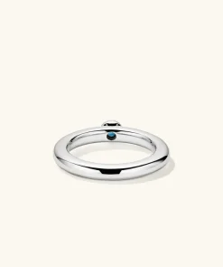Rings<Mejuri Round Gemstone Stacker Ring