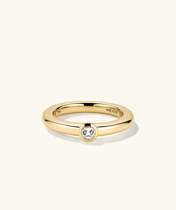Rings<Mejuri Round Gemstone Stacker Ring