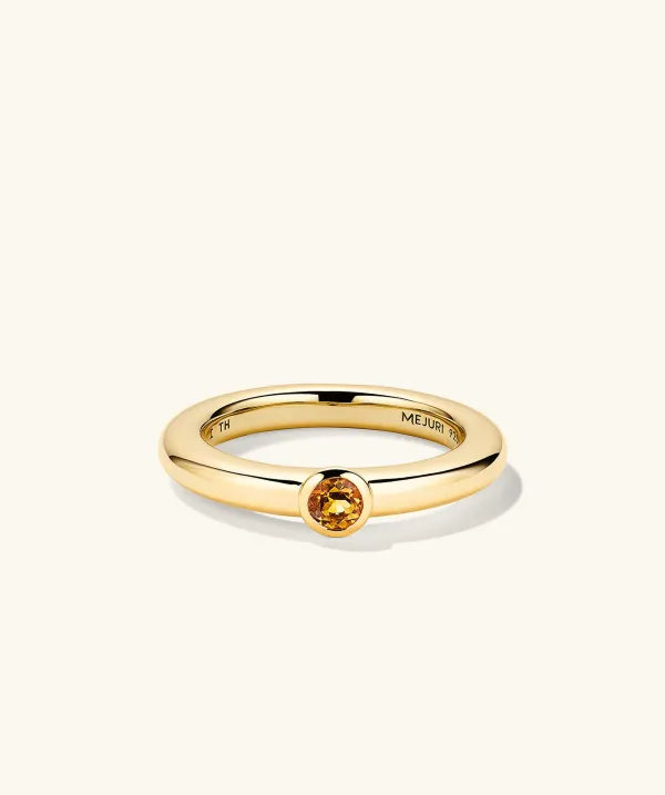 Rings<Mejuri Round Gemstone Stacker Ring