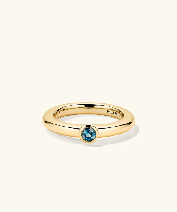 Rings<Mejuri Round Gemstone Stacker Ring