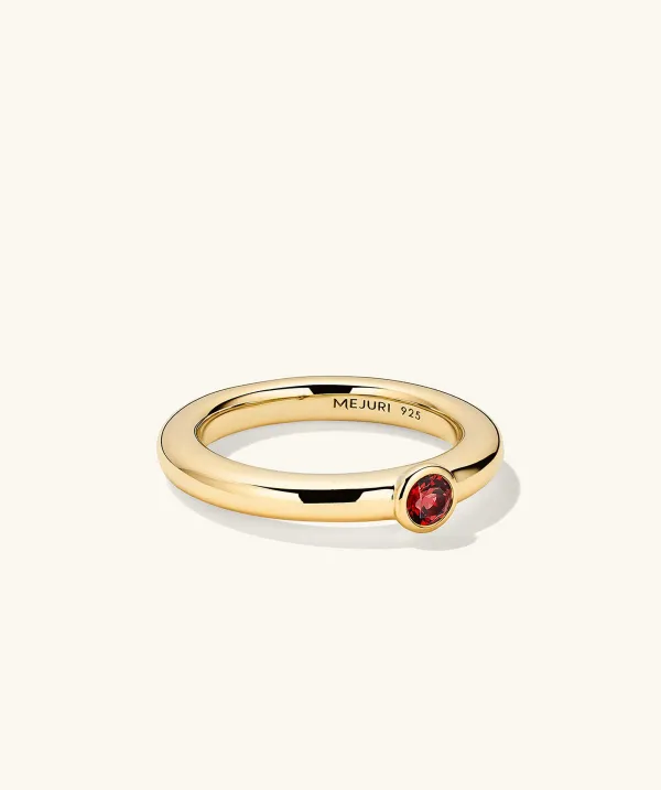 Rings<Mejuri Round Gemstone Stacker Ring