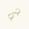 Earrings<Mejuri Round Topaz Hoops
