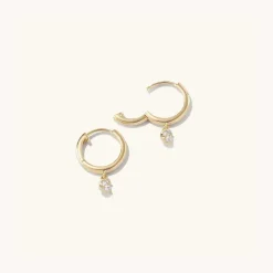 Earrings<Mejuri Round Topaz Hoops