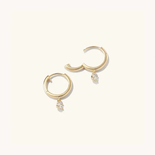 Earrings<Mejuri Round Topaz Hoops