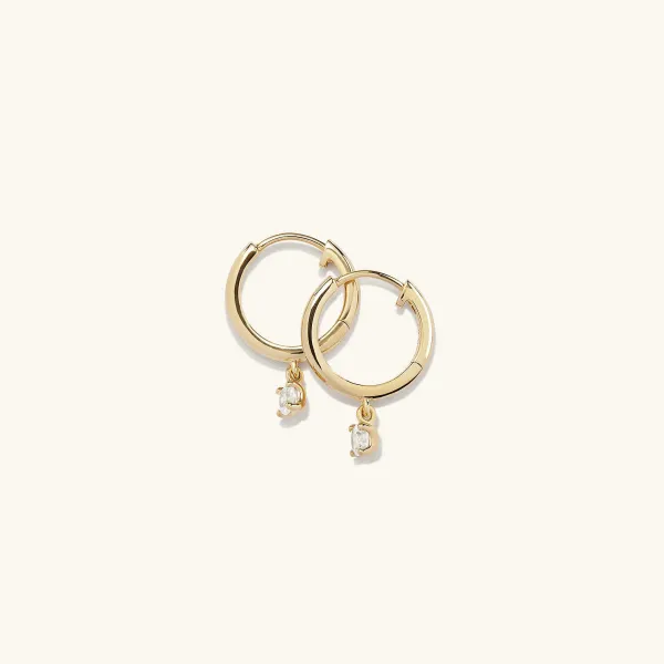 Earrings<Mejuri Round Topaz Hoops