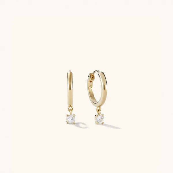 Earrings<Mejuri Round Topaz Hoops