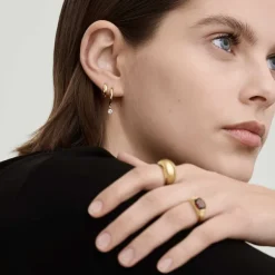 Earrings<Mejuri Round Topaz Hoops