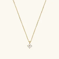 Necklaces<Mejuri Round Topaz Necklace
