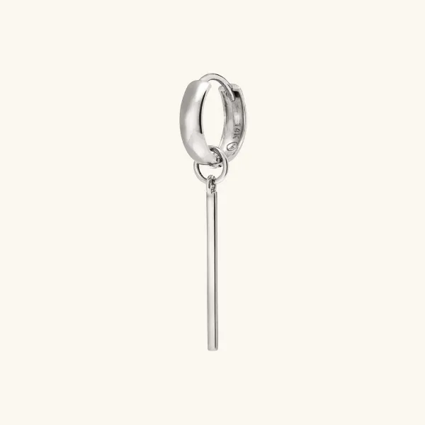 Earrings<Mejuri Single Bar Hoop Charm