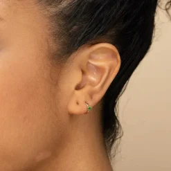 Earrings<Mejuri Single Colored Mini Hoop