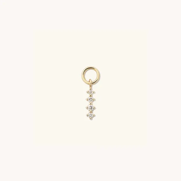 Earrings<Mejuri Single Diamond Icicle Hoop Charm
