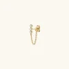Earrings<Mejuri Single Diamond Trio Chain Stud