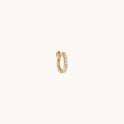 Earrings<Mejuri Single Diamonds Line Mini Hoop