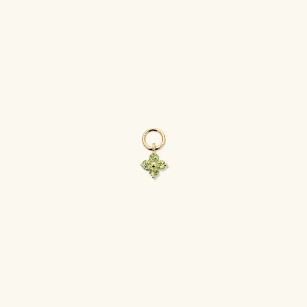 Earrings<Mejuri Single Gemstone Cluster Hoop Charm