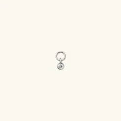 Earrings<Mejuri Single Mini Gemstone Hoop Charm