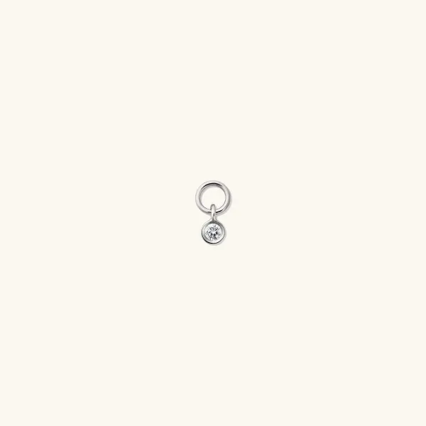 Earrings<Mejuri Single Mini Gemstone Hoop Charm