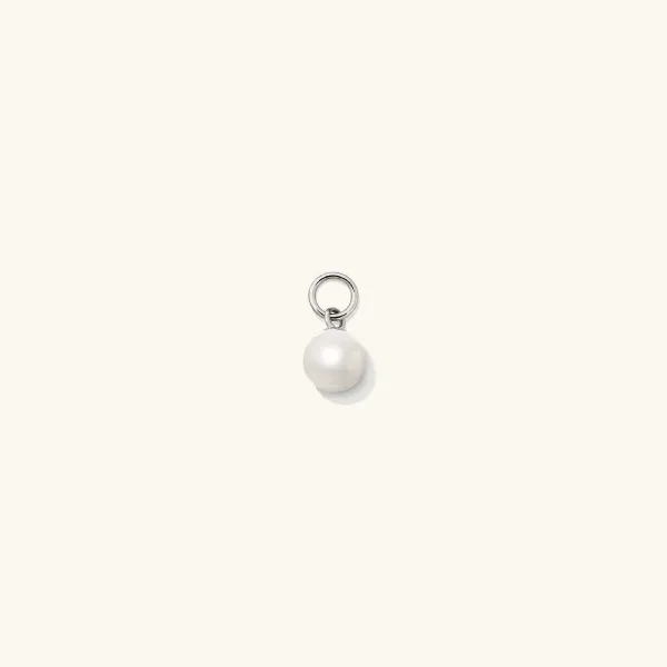 Earrings<Mejuri Single Pearl Hoop Charm
