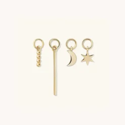 Earrings<Mejuri Single Star Hoop Charm