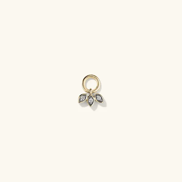 Earrings<Mejuri Single Triple Marquise Diamond Hoop Charm