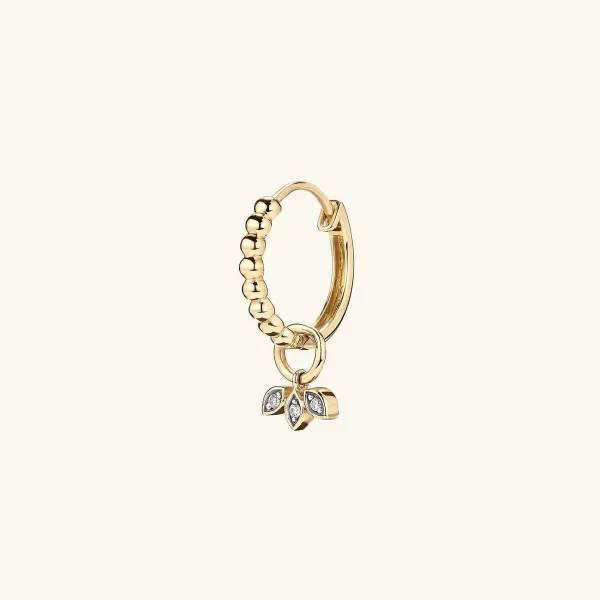Earrings<Mejuri Single Triple Marquise Diamond Hoop Charm