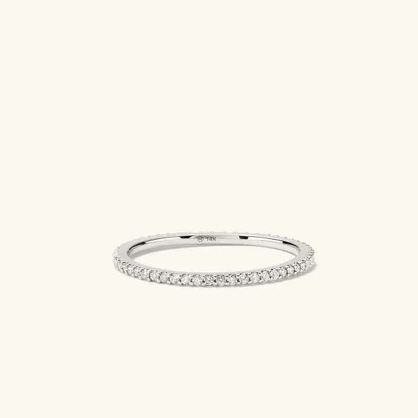 Rings<Mejuri Slim Diamond Eternity Band