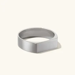 Rings<Mejuri Slim Rectangular Signet Ring