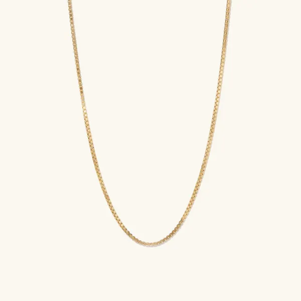 Necklaces<Mejuri Square Box Chain Necklace