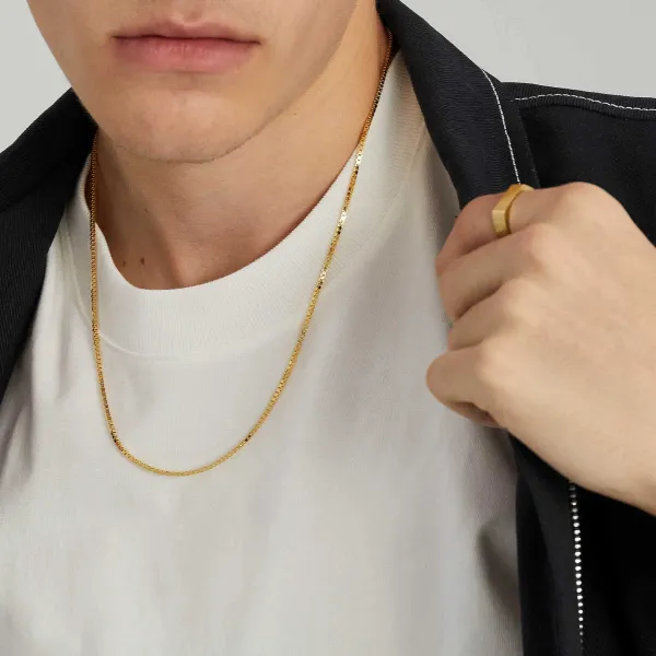 Necklaces<Mejuri Square Box Chain Necklace