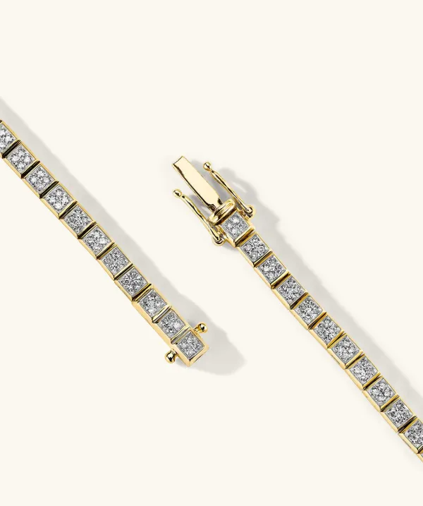 Necklaces<Mejuri Square Micro-Pav Diamond Tennis Necklace