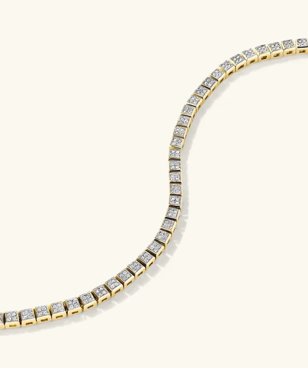 Necklaces<Mejuri Square Micro-Pav Diamond Tennis Necklace