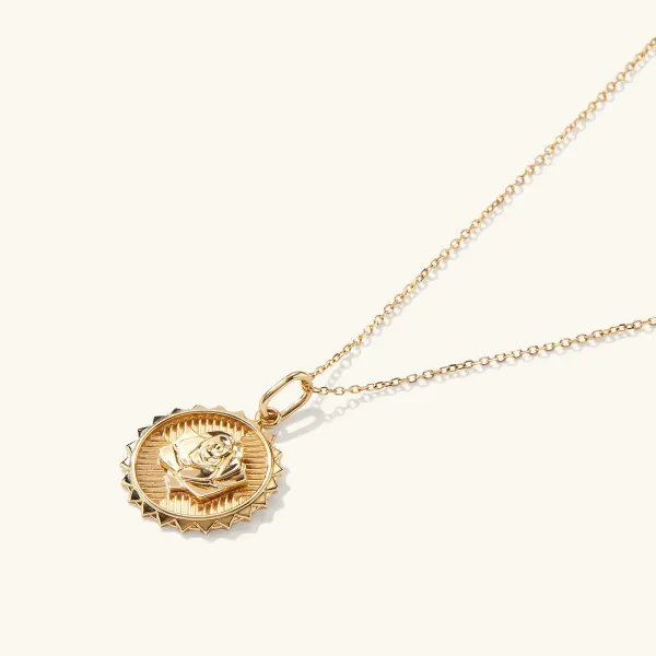 Necklaces<Mejuri Strength: Rose Coin Charm Pendant