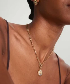 Necklaces<Mejuri Strength: Rose Pearl Coin Charm Pendant
