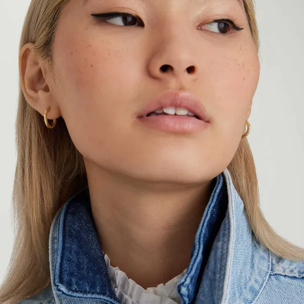 Earrings<Mejuri Tube Medium Hoops