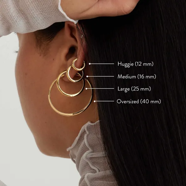 Earrings<Mejuri Tube Medium Hoops