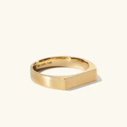 Rings<Mejuri Ultra Slim Rectangular Signet Ring