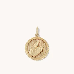 Necklaces<Mejuri Victory: Winged Coin Charm Pendant