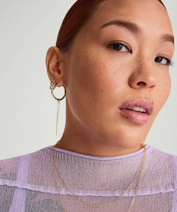 Earrings<Mejuri Xl Bar Hoop Charms